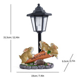 Resin Hummingbird Solar Lamp Outdoor Garden Sculpture Couple Hummingbird - Multi-color - Size 33 V1347-118-09977-MLT-33