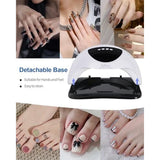 Professional 288W UV/LED Nail Lamp with Smart Sensor,63 LED Beads UV Light for Gel Nails,4 Timer V1192-AZ-W-31895
