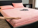 3 Pieces Flannel Sheet Set, Super Soft Cozy Comfy Flannel Bottom, Double Brushed Bed Sheets, One V1370-AZ4-19368