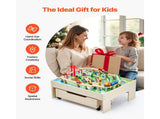 Train Table 100 PCS Wooden Kids Activity Table with Rolling Storage Drawer V952-CGKHCZ312513ALK2I001V0