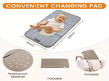 Khaki and Beige Stylish Nappy Bag Backpack - Multi-Functional Diaper Bag with Insulated Pockets, V888-ELOSUNG27264