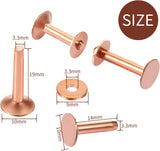 50 Pcs Copper Rivet and Burr 9 and 12 Copper Leather Brass Rivets Fastener Install Setting Tool V1188-WTJ-TLK-0064