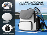 Everfit Tennis Racket Bag Foldable Backpack Racket Pocket Shoe Compartment TRB-A-BAG-WH