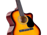Karrera Acoustic Cutaway 40in Guitar String Music Instrument - Sunburst ACG40-SB