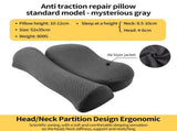 Ergonomic Memory Foam Cervical Pillow Orthopedic Contour Grey V1142-LP1005006782755885