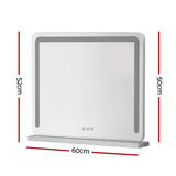 Embellir Makeup Mirror 60x50cm Hollywood Vanity with LED Light Tabletop White MM-E-FRAME-5060LED-WH