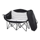 Weisshorn Camping Chair Double Folding Moon Chair Portable Seat 240KG CAMP-D-C-MOON-D-WHBK