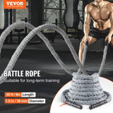 Battle Rope 1.5" 30Ft Gym Workout Strength Training Exercise Fitness Rope V952-ZS30FT15INDBX4FLXV0