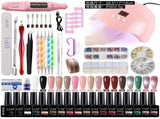Nail Art Kit Gel Lamp Nail Grinder Nail Polishes Nail Art Tools Nail - Multi - Size Set1 V1102-109-01369-MLT-SET1