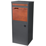 Parcel Pillar Wooden Grain Letterbox Heavy-Duty Lockable Parcel & Post Box V957-RLX39671044K