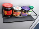 2pcs Magnetic Spice Rack Refrigerator Storage Rack Multi Function Kitchen Storage Shelves Rack Black V1294-YM0512-3118220281911