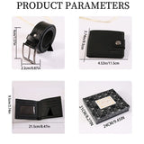 Mens 4Piece Gift Set, Wallet Belt Sunglasses Braided Bracelet, Premium Gift Box, Practical V1188-MS-820-003