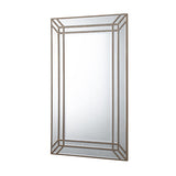 Wall Mirror MDF Construction Rectangular Shape Silver Colour V43-MRR-ANTQ