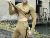 2-Pack XXL Size Men's Tactical 4-Way Stretch Fleece Lined Thermal Underwear Set V888-ELOSUNG49203