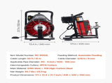Drain Cleaner Machine 15m x 8mm, Auto Feed Sewer Snake Auger with 4 Cutters & Air-activated Foot V952-ZDJJKLSGDSTJWYRCQ002V3