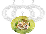4 Pack 10 Inch Sublimation Wind Spinner Blanks, 3D Aluminum Wind Powered Kinetic Sculpture, Spinner V1192-AZ-W-4938