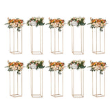 10PCS 31.5inch/80cm High Wedding Flower Stand, With Acrylic Laminate,Metal Vase Column Geometric V952-HLHJLFTJXKYLGS0OLV0