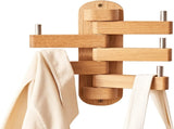 Oak Coat Rack, Wooden Wall Mounted Coat Rack for Entryway, Living Room, Bedroom, Bathroom V1237-ZY-203-0098