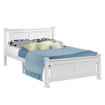 Artiss Bed Frame Queen Size Wooden White RIO WBED-D-004Q-153-AB