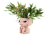 Head Planter Resin Unique Succulent Flower Pot Open Eyed Alien Face Planter Desktop Ornament with V1294-YM0710-3111230268911