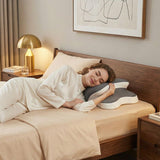 Side Sleeper Neck Pillow Odor-Free, Light Beige Friendly Design, Comfortable Sleep Posture, V1106-HDZ001