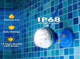 Solar Pool Lights with Remote, Submersible Pool Lights 2 Pack
IP68 Waterproof 16 Colors Underwater V1107-CS-ZAILXA19