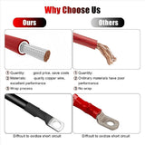 12PCS 4 AWG Battery Cables,30CM Marine Battery Inverter Cables Set, with 3/8In Tinned Copper V1370-AZ4-10039