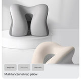 Dark Grey-Grey Ergonomic Memory Foam Nap Pillow - Hollow Design, Breathable Milk Silk Cover, Arm V888-ELOSUNG56309-3