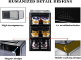 6x Large Shoe Storage Boxes Stackable Shoe Box Organisers Containers Display Cases Bins Magnetic V324-CS-6XSBCLEAR
