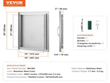 BBQ Access Door, 457x610 mm Single Outdoor Kitchen Door, Stainless Steel Flush Mount Door, Wall V952-DMMBSCJMYS18HT3RAV0