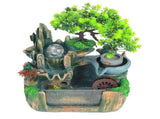 Tabletop Fountain Small Rockery Waterwheel Desktop Fish Container Indoor Fengshui Decor V1294-YM0901-3111200203511