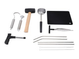 Coconut Opener Tool Set Stainless Steel Coconut Shell Puncher Cutter Rubber Hammer Kit with Straw V1294-YM0901-3118240105111