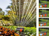 1 garden sprinkler with 16 nozzles, 180&deg rotating adjustable head, automatic irrigation system, wide V1102-HEPT-001