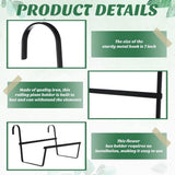 2Pcs Railing Flower Box Holder Metal Flower Pot Stand Hanging Railing Flower Pot Bracket for V1369-AZ3-W-16450