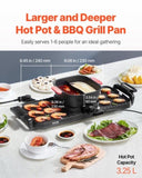 Hot Pot with Grill 2300W 2-in-1 Electric Smokeless BBQ with Removable Pot V952-ZFXDHG12YCLY1H507V3