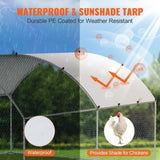 Large Metal Chicken Coop, 9.8x12.9x6.5 ft Walk in Chicken Run for Yard with Waterproof Cover, Doom V952-BRSJP4X3X2MYTLHA4V0