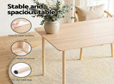 Artiss Dining Table and Chairs Set of 5 Compact Kitchen Furniture Natural Beige DSET-U-5279-WD