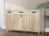 Artiss Shoe Rack Cabinet 26 Pairs Adjustable Pine Cissy FURNI-O-SHOE-120-WD-AB