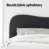 Artiss Bed Frame King Size Boucle DARA BFRAME-H-DARA-K-BK-ABC