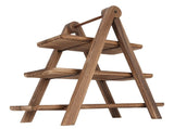 Wood 3 Tier Serving Tray Cupcake Display Rectangle Platter Wooden Farmhouse Tiered Tray V1294-YM0901-3118250062311