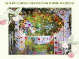 12 Pcs 5.9 ft Wildflower Garland Pre Strung, Extra Long Design, No Maintenance Needed, Soft and V1369-AZ3-W-12157