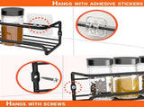Four-Tier Metal Wall-Mounted Spice Rack - Suitable for Kitchens and Cabinet Interiors - Neatly V1188-ZXY-10881