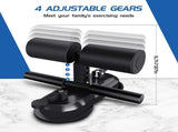 Sit Up Bar Floor, Portable Sit Up Exercise Equipment with 2 Strong Suction Cups and Adjustable Foot V1192-AZ-W-11530