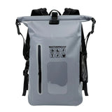 6.6 Gallon Outdoor Backpack, Detachable Shoulder Straps, Transparent Window & Buckle Clips, Suitable V1232-HWFSBB-006