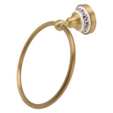 Towel Ring Antique Brass Finish Wall Mounted Bathroom Hand Towel Holder with Blue and White V1294-YM0626-3112220085211