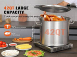 Stainless Steel Stockpot, 42 Quart Large Cooking Pots, Multipurpose Cookware Sauce Pot with Lid & V952-TGFHDB30442QTKOM5V0