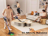 Cordless Vacuum Cleaner, 55Kpa/55mins Self-Standing Powerful Stick Lightweight Vacuum Cleaner for V1313-AU-H28V-1