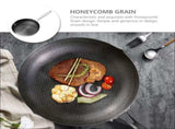 Honeycomb Stainless Steel Nonstick Wok Pan with Ergonomic Handle for Daily Cooking and Stir Fry V1366-AZ2-W-20438