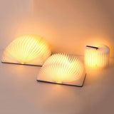 Foldable LED Book Lamp USB Rechargeable Creative Table Lamp Beige V1263-JX-7171-2