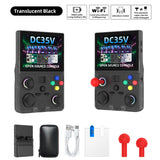 DC35V Retro Handheld Game Console, 3.5Inch IPS Screen Open Source Linux Systemblack V1300-DC35V-BLACK